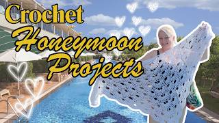 Crochet My Honeymoon Projects With Me | Virus Shawl & Beach Tunic + Magic Beads!