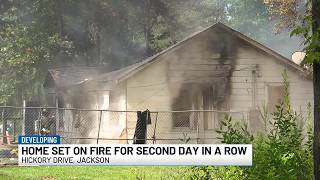 Home that burned Saturday intentionally set on fire again Sunday, Jackson firefighters say