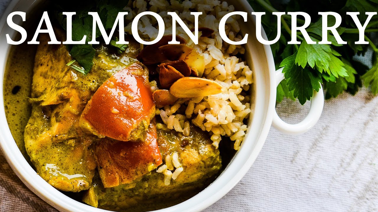 [ASMR] How To Make Salmon Curry (Creamy Sauce) Coconut Curry Salmon