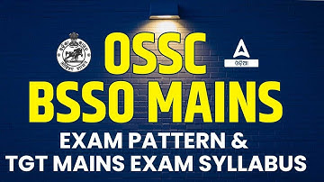 BSSO Main Exam Pattern & TGT Syllabus 2022 | New Update | Know Full Details