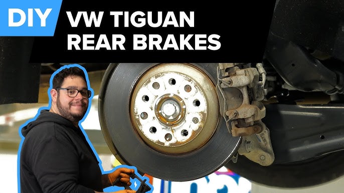 How to retract a VW Electronic Parking Brake EPB to replace rear brake pads  Atlas Tiguan Passat 