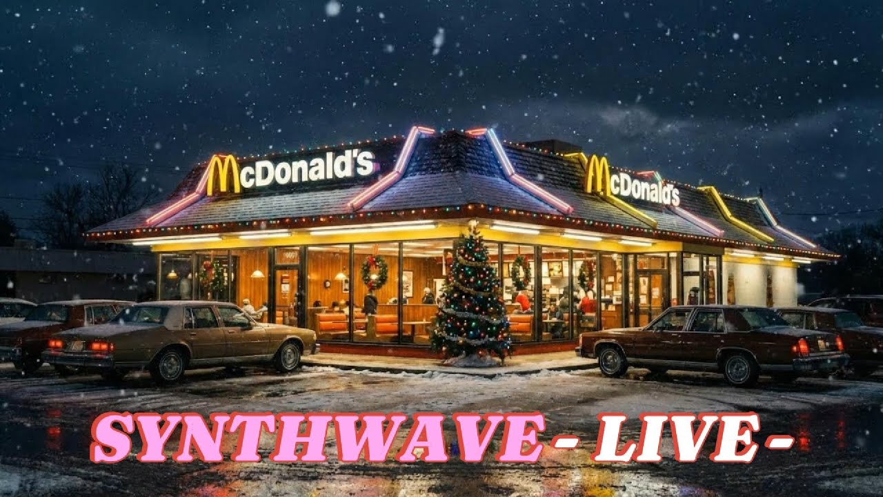 Neon Holiday Dreams ’84 🎄 | 24/7 Synthwave Christmas Radio
