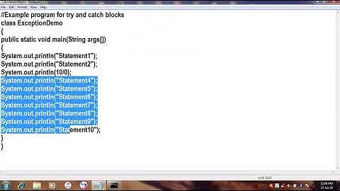 Example for try and catch blocks in JAVA||JAVA in Telugu Lecture-57