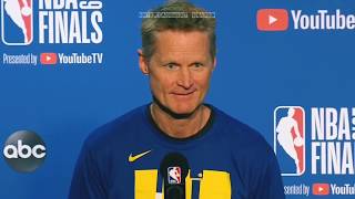 Steve Kerr Interview - Day before Game 4 in NBA Finals 2019