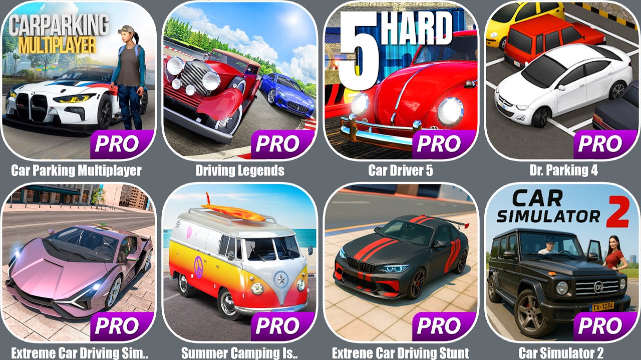 Car Parking Multiplayer,Car Driver 5,Dr. Parking 4,Extreme Car Driving Simulator,Car Simulator 2