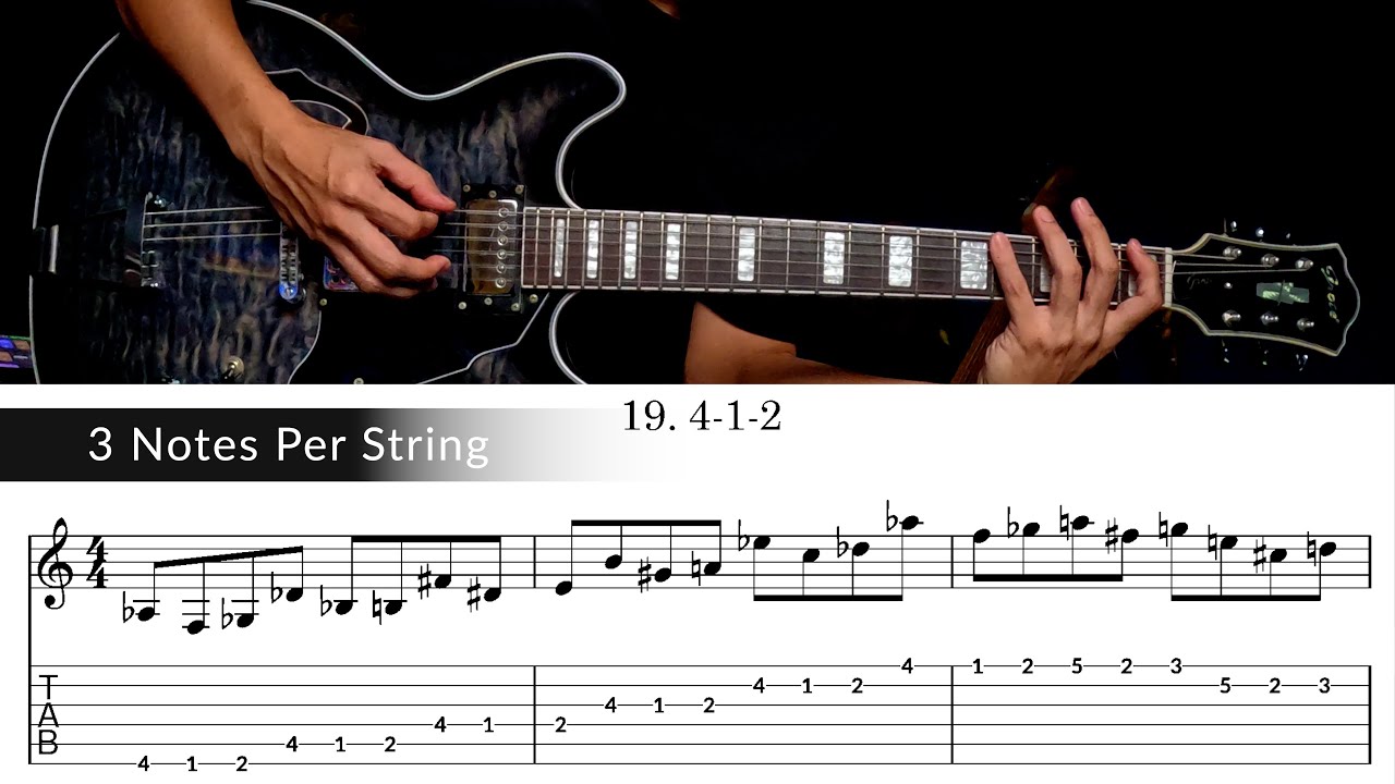 3 Notes Per String 4-1-2 - YouTube