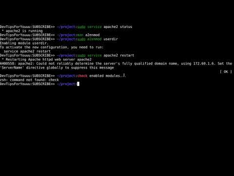 How to Enable Apache Modules in Ubuntu (a2enmod Guide with userdir module Example)