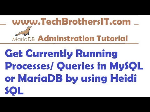 How to Check Currently Running Queries  Processes on MySQL or MariaDB by using Heidi SQL