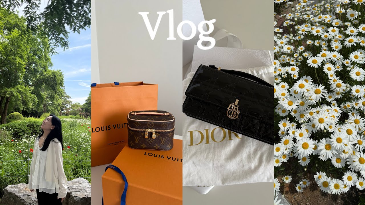Vlog 직장인브이로그ㅣ루이비통 니스나노ㅣ마이디올ㅣ봄날씨ㅣ데일리룩ㅣ주말일상ㅣSJSJ