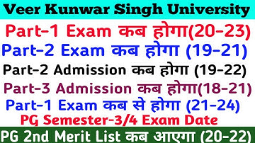 Vksu स्नातक पार्ट 1/2/3 और PG सभी Students के लिए अति आवश्यक सूचना | Vksu News Today | सभी जरूर देखे