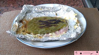 NOPAL RELLENO DE JAMON Y QUESO (RIQUISIMO)