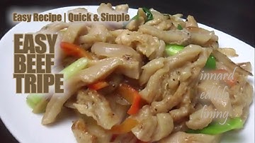 Beef Tripe Recipe | Quick and Simple | Easy Recipe | How To Cook | Bobims