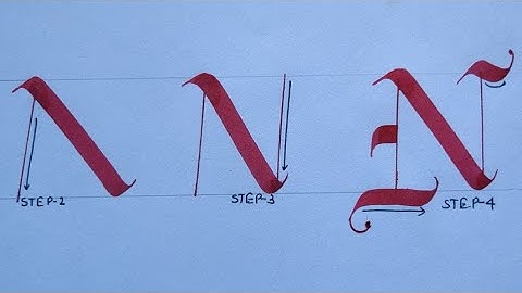 "N" gothic letter tutorial/gothic tutorial stroke/old English completion/make your writing beautiful