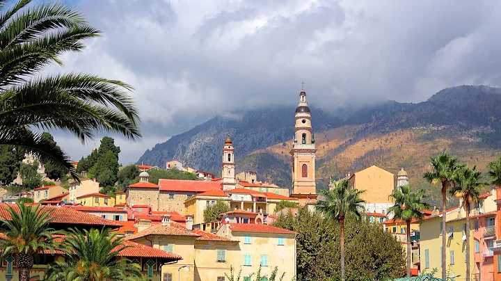 One day in Menton, France, French Riviera [4K] (vi...