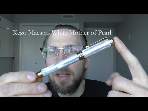 Xezo white mother of pearlの美しい万年筆 おまけあり メーカー直営店