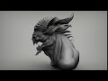 Creature bust  3d modeling assignment  think tank online