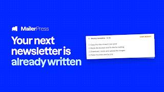 Turn Your WordPress Posts into a Newsletter | MailerPress