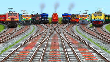 9️⃣Railgadi Crossing At Daimond🫟 Over Cross Railroad Tracks- indian train simulator antelope valley