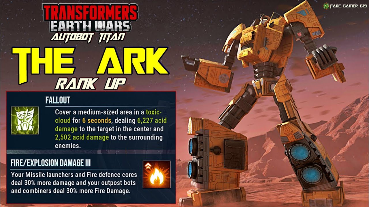 Transformer Ranks THE ARK RANK-UP - TRANSFORMERS EARTH WARS - YouTube