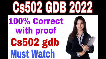 CS502 GDB 1 Solution 2022|| Cs 502 gdb solution 2022|| Cs502 gdb solved||must watch video