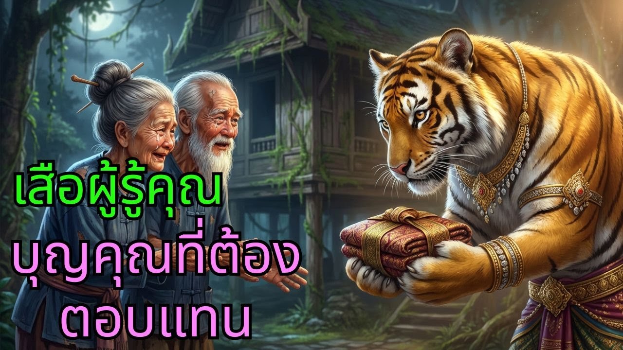 เสือเจ้าปัญญากับพระคุณที่ต้องทดแทน| นิทาน, นิทานพื้นบ้าน, ตำนาน, เรื่องเล่า, เรื่องราวเก่าๆ I