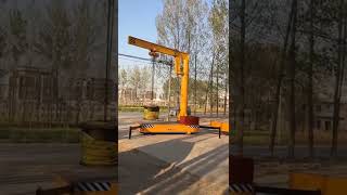360 degree rotating cantilever swing jib crane with electric hoist