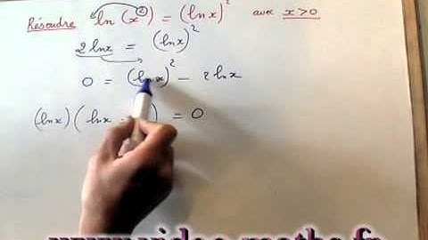 Résoudre une équation contenant des logarithmes  - Terminale