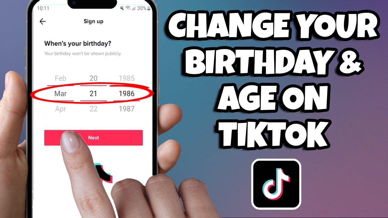 How To Change Your Birthday and Age On Tiktok YouTube