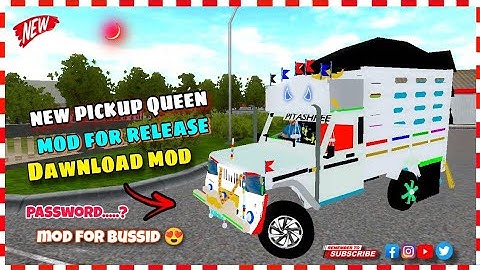😍 new queen pickup mod release download link discription 👇 Bus simulator Indonesia #djpickup #gaming