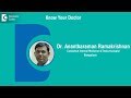Dr  anantharaman ramakrishnan  endocrinologist in bangalore  endocrinologist  know your doctor