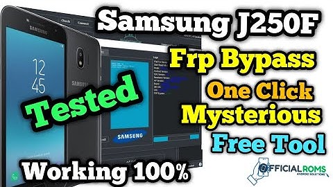 Samsung J250F One Click Frp Bypass Without Any Dongle Using Mysterious Tool in Hindi Full Tested