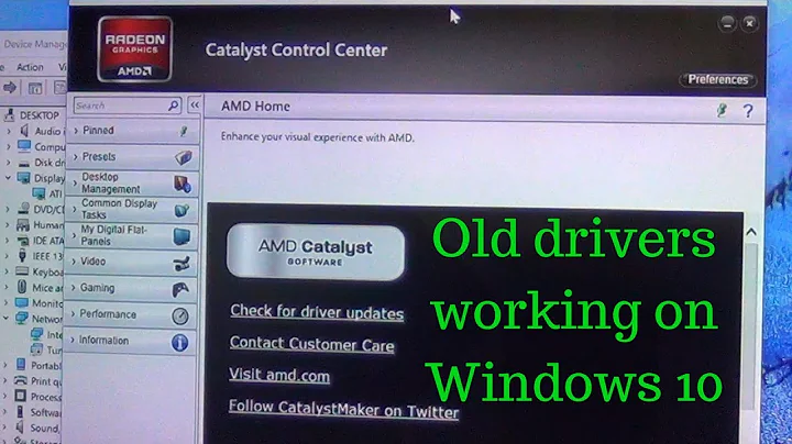 How to install a legacy ATI (AMD) Radeon driver on Windows 10
