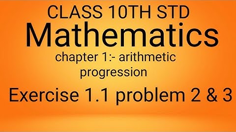 Arithmetic progression Exercise 1.1 problem no 2&3 || class 10 #maths #arithmeticprogression #sslc