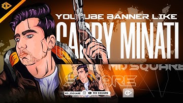 HOW MAKE GAMING YOUTUBE BANNER LIKE CARRYMINATI AND SCOUT OP  ON ANDROID// #SPEEDART // #YALGAAR