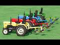 MINI TRACTORS OF COLORS - FUNNY PLOW with FIAT TRACTORS - FS22