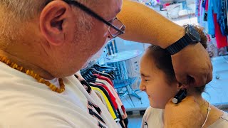 ASLI YAREN 'İN KULAKLARINI DELDİRİYORUZ !! ASLI YAREN ÇOK KORKTU #challenge #vlog #küpe
