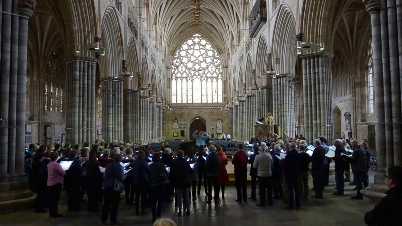 Choir rehearsing at Exeter Cathedral - quite beautiful!