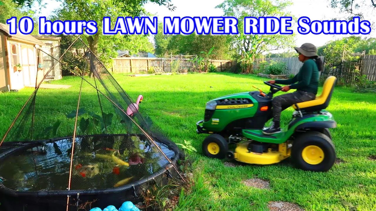 🔴 10 hrs LAWN MOWER Ride Sounds ASMR for Sleep, Study & Relax   White Noise  👉Better Quality