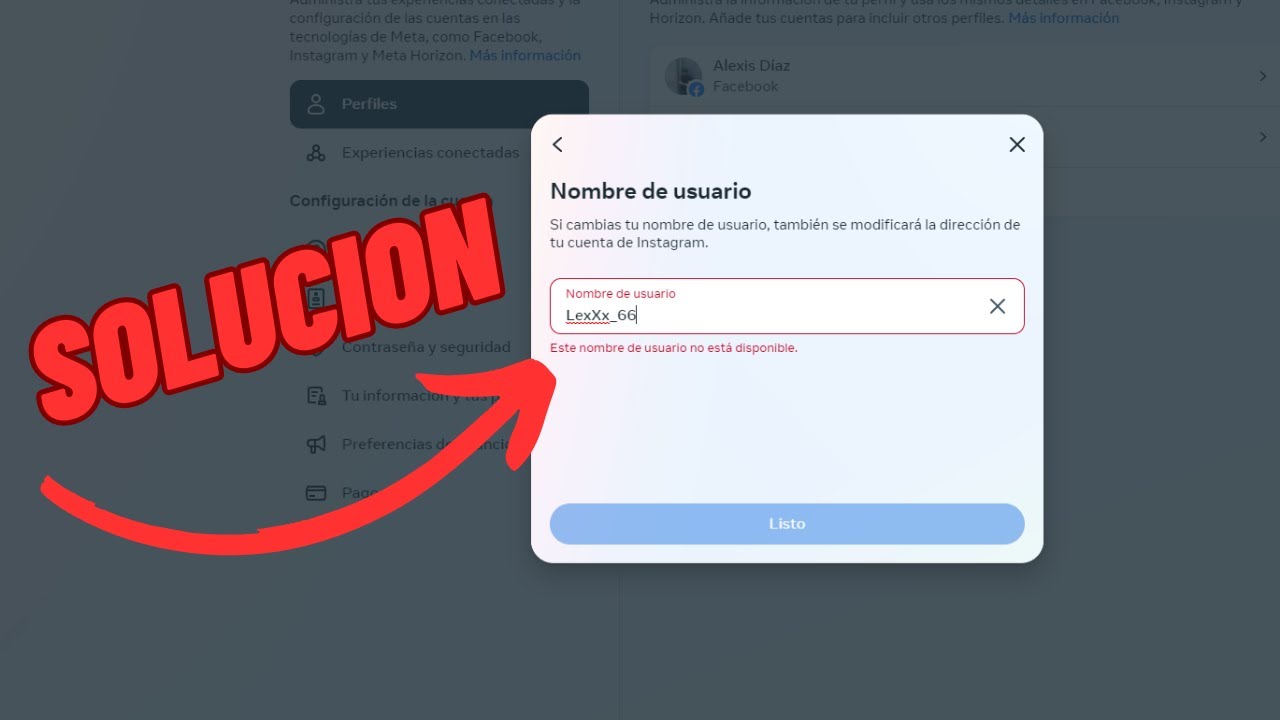 COMO CAMBIAR tu NOMBRE DE INSTAGRAM | SOLUCIÓN USUARIO NO DISPONIBLE ...