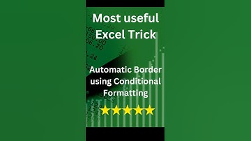 MS excel trick: Automatic border using conditional formatting  #excel #exceltips