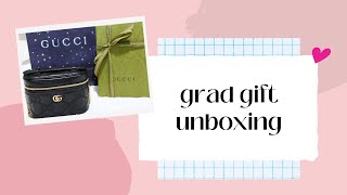 grad gift unboxing!! | gucci gg matelassé top handle mini bag
