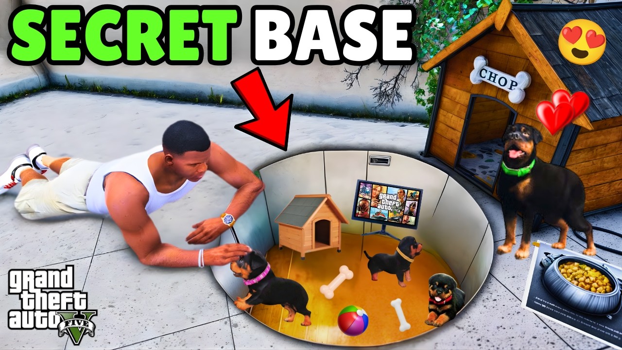 Franklin Found Chop Secret Puppies in GTA 5