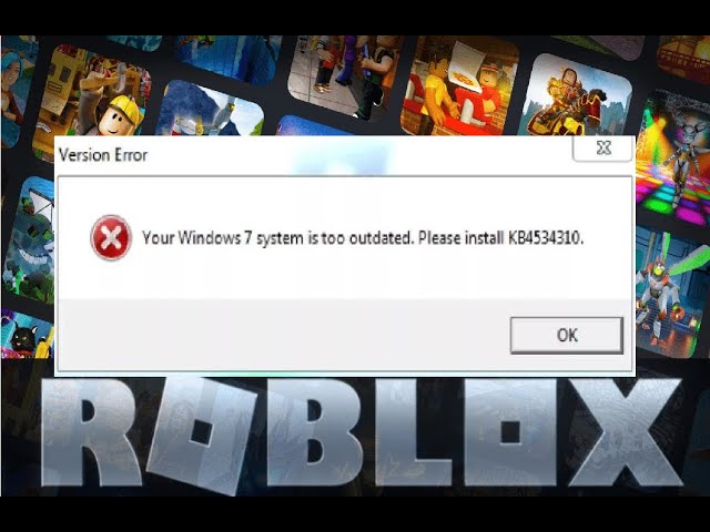 Как исправить ошибку Roblox Your Windows 7 system is too outdated
