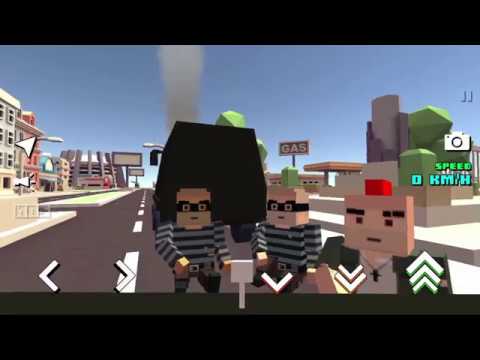 Cops & robbers in Blocky Car Racer - City mode