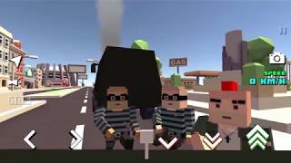 Cops & robbers in Blocky Car Racer - City mode screenshot 2
