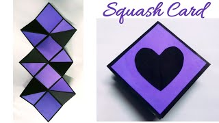 Squash card - scrapbook page card idea - handmade  card making video