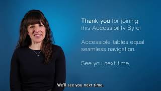 Accessibility Bytes: Tables
