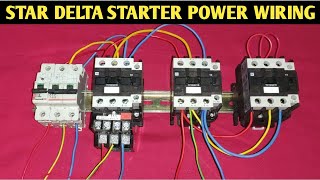 STAR DELTA STARTER POWER WIRING! STAR DELTA STARTER CONNECTION screenshot 1