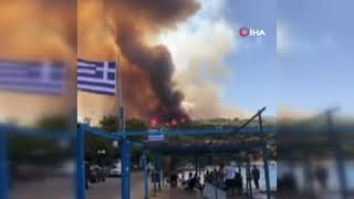Yunanistanda Orman Yangınlarıyla Mücadele Sürüyor