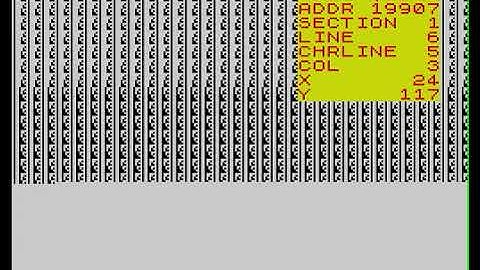ZX Spectrum screen by line order
